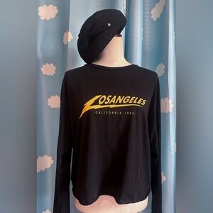 Los Angeles long sleeve tshirt thunderbolt- L
